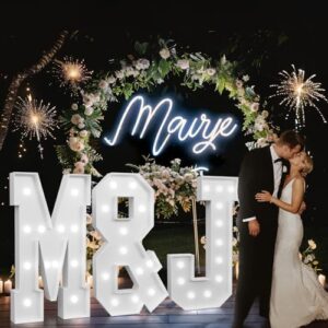 4FT Marquee Letters, Cool Light Marquee Light Up Letters &, Large Letters for Birthday Anniversary Party Decorations, Big Letters for Wedding Decor(DIY Kit) - Image 7