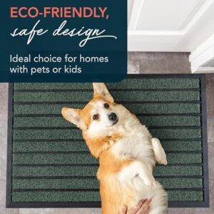 ubdyo Extra Durable Door Mat - Dirt Trapping Outdoor Welcome Mats - Non-Slip Outdoor Indoor Entrance - Low Profile Front Doormat (36" x 24", Bright Green) - Image 8