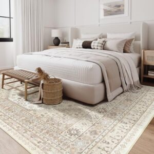 zesthome 8x10 Area Rugs for Living Room,Non-Slip Backing Washable Rugs,Vintage Large Area Rug,Stain Resistant Home Decor Rug - Image 7