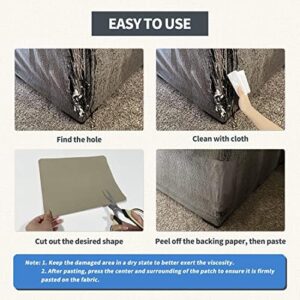 KING MOUNTAIN Canvas Repair Patch 9 x11 Inch 4 Pcs Self-Adhesive Waterproof Fabric Patch for Sofas, Tents, Furniture,Tote Bags, Car Seats (Khaki) - Image 6