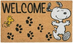 Gertmenian Peanuts Snoopy Coir Doormat - 2x3 Welcome Mat (2-Pack), Ideal for High Traffic Areas in Front Door, Garage, Entryway - Welcome, 80022 - Image 3