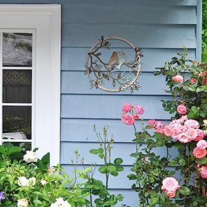 Ferraycle Metal Wall Art Bird on Tree Branch Silhouette Bird Art Decor for Living Room Garden Bedroom Office Home Wall Housewarming Party Decor(Fresh Color) - Image 5