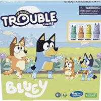 Hasbro Gaming Trouble Bluey Edition Game | Family Board Games | Kids Play as Bluey, Bingo, Bandit or Chilli | Easter Gifts for Girls & Boys | 2-4 Players | Ages 5+ (Amazon Exclusive)