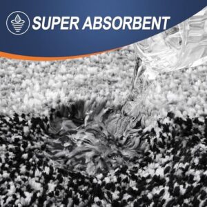 OLANLY Bathroom Rugs Sets 3 Piece, Soft Absorbent Microfiber Bath Mats and U-Shaped Contour Toilet Rug, Plush Shaggy Bath Mat Set for Bathroom (47"x20"+24"x16"+24"x20", Black) - Image 4