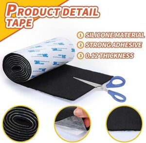 Felt Furniture Pads, Non Slip Self Adhesive Cuttable Felt Tape Black Heavy Duty Felt Strip Roll for Protecting Hardwood Floors Chair Wall Protector (40 x 5 x 0.12 Inch) - Image 6