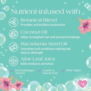 Glimmer Wish Mermaid Kids Conditioner, Paraben and Sulfate Free Conditioner for Strong and Smooth Hair, Kids Hair Care, Tropical Beach Scent, 12 Fl Oz - Image 5