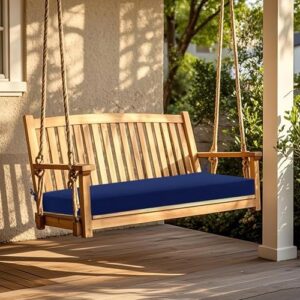 Outdoor Bench Cushion Waterproof 48"x18" – Fade-Resistant Patio Furniture Cushion with Ties for Porch Swing, Loveseat, or Indoor Bench Replacement, Navy Blue - Image 9