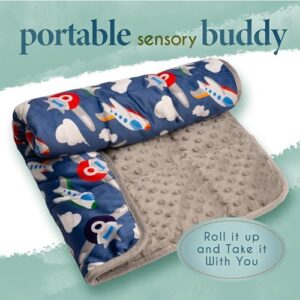 Florensi Weighted Lap Pad for Kids, 5 lbs - Weighted Blanket for Kids, Teenagers, Boys, Girls - Soft, Warm, Comfortable - Sensory Weighted Lap Blanket & Calm Down Corner Supplies - 20" x 23" - Image 7