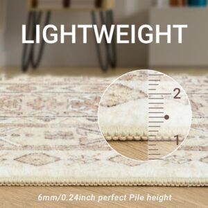 zesthome 8x10 Area Rugs for Living Room,Non-Slip Backing Washable Rugs,Vintage Large Area Rug,Stain Resistant Home Decor Rug - Image 5