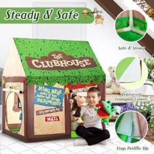 SweHouse Kids Play Tent Indoor: Clubhouse Tent for Kids with Roll-up Door and Windows for Outdoor Games - Boys Tent Playhouse Toddlers Toys Tent for Birthday Gifts - Image 4