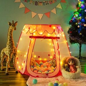 Princess Tent with Star Light for 1 Year Old Birthday Gift, Ball Pit for Babies, Toddlers Girls Toys, Easy to Pop Up and Assemble - Image 2