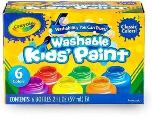 Crayola Washable Kids Paint Set (12ct), Classic and Glitter Paint for Kids, Arts & Crafts Supplies, Easter Basket Essentials, Toddler Painting Kit, 3+ [Amazon Exclusive] - Image 7