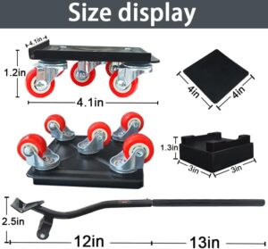 Furniture-Dolly-Furniture-Movers with-5-Wheels, Furniture Sliders Lifters Tool Set for Moving Heavy Duty, Furniture Dollies, Max Capacity 1650Ib Red - Image 4