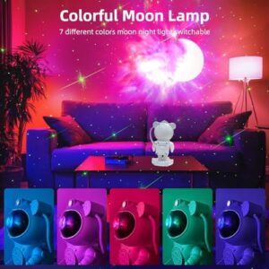 Astronaut Galaxy Projector - Star Projector, Bluetooth Speaker, White Noise, Star and Moon Galaxy Lights for Bedroom with Timer and remote, Nebula Night Light 360° Adjustable, Starry galaxiy projecter - Image 7