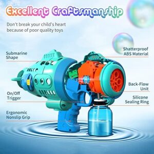 2 Bubble Gun with Bubble Liquid, Bubble Machine for Toddlers with 360-Degree Leak-Proof Design, Ergonomic Grip, Automatic Bubble Guns for Kids, Party Favors, Birthday Gift, Easter (2 Pack) - Image 3