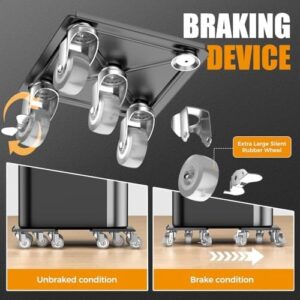 Furniture Dolly,Furniture Mover Pro Set,Furniture Lifter with 5 360° Rotatable Rubber Universal Wheels,Carbon Steel Panel Furniture Movers,Maximum Load 1500LBS. - Image 2