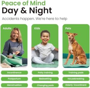 IMPROVIA® Washable Underpads, 34" x 52" (Pack of 4) - Heavy Absorbency Reusable Incontinence Pads for Kids, Adults, Elderly, and Pets - Waterproof Protective Pad for Bed, Couch, Sofa, Furniture, Floor - Image 5