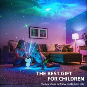 Astronaut Galaxy Projector - Star Projector, Bluetooth Speaker, White Noise, Star and Moon Galaxy Lights for Bedroom with Timer and remote, Nebula Night Light 360° Adjustable, Starry galaxiy projecter - Image 6