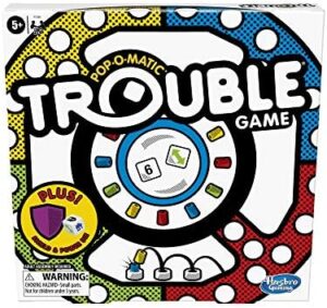 Hasbro Gaming Trouble Game with Bonus Shield & Power Die | Family Board Games | Easter Gifts for Kids | 2-4 Players | Ages 5+ (Amazon Exclusive)