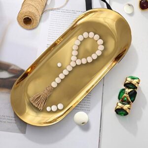 TIMEYARD Wood Bead Garland with Tassels Farmhouse Decor 3Pcs Rustic Country Prayer Beads Wall Hanging Decor - Image 5