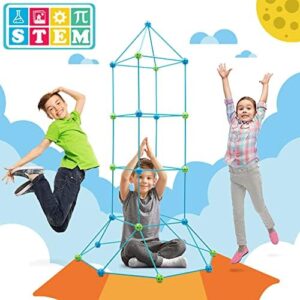 Kids Fort Building Kit 120 Pieces Construction STEM Toys for 5 6 7 8 9 10 11 12 Years Old Boys and Girls Ultimate Forts Builder Gift Build DIY Educational Learning Toy for Indoor & Outdoor - Image 2