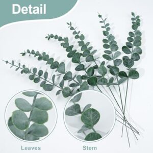 24pcs Eucalyptus Stems Artificial Eucalyptus Stems with Leaves Fake Greenery Branches Fake Flowers for Wedding Bouquets, Floral Centerpieces, Home/Office/Christmas Decor - Image 6