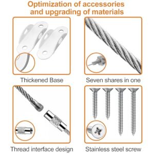 Furniture Anchors (8 Pack) for Baby Proofing, Anti Tip Furniture Anchor Securing 420lbs Tension Earthquake Resistant Metal Furniture Wall Anchor Prevent Baby Pet from Falling Furniture - Image 3