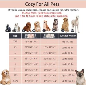 Washable Dog & Cat Bed for Small Extra Large Medium Big Puppy Size, Calming Comfort Fluffy Self Warming Heated Donut Mat for Creat Cages, Heating Round Pet Pad & Furniture for Bunny Rabbit Indoor - Image 4