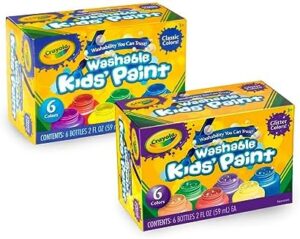 Crayola Washable Kids Paint Set (12ct), Classic and Glitter Paint for Kids, Arts & Crafts Supplies, Easter Basket Essentials, Toddler Painting Kit, 3+ [Amazon Exclusive] - Image 2