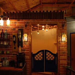 HOMKO Decorative Mason Jar Wall Decor - Rustic Wall Sconces with 6-Hour Timer LED Fairy Lights and Flowers - Farmhouse Home Decor (Set of 2) - Image 7