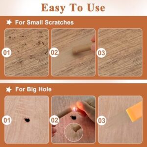 24PCS Furniture Repair Kit Wood Markers, Colorful Wood Filler Stick Floor Scratch Kits, Wooden Repair Wax Crayons Wax Sticks for Repairing Scratches - Image 5