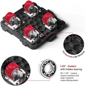 ONEON Furniture Mover with Wheels & Furniture Lifter Set, 360° Rotation Wheels Furniture Dolly, 660 Lbs Capacity, for Moving Heavy Furniture, Refrigerator, Sofa, Cabinet - Image 4