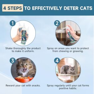 Cat Deterrent Spray, Natural Cat Repellent Spray, Anti-Scratch Deterrent for Furniture, Sofas, Rugs, Curtains, Plants, Indoor & Outdoor Repellent Cats Kittens, Non-Toxic, Alcohol-Free 6.76 FL Oz - Image 6