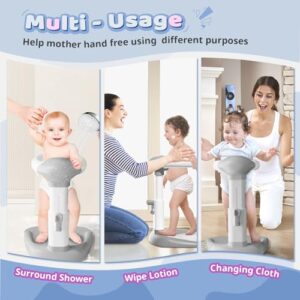 Baby Bathtub with Shower Stand Support | Anti-Pinch Soporte para Bañera de Bebé, Adjustable Shower Tower & Anti-Slip for Toddler Standing Up Themselves,Ideal Gift for Infants 8-36 Months - Image 7