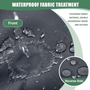 Outdoor Chair Cushions for Patio Furniture with Waterproof Detachable Cover, Deep Seat Couch Cushion Replacement and Backrest Pillow for Sectional Sofa, 25.6 x 25.6 Inch, Dark Grey, Set of 2 - Image 4