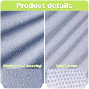 Stackable Patio Chair Cover, Outdoor Chair Cover Waterproof, Stacked Chairs Lawn Chair Covers Outdoor Stack Chairs for All Weather Protection (Grey, 25"L x 25"W x 47”H) - Image 3