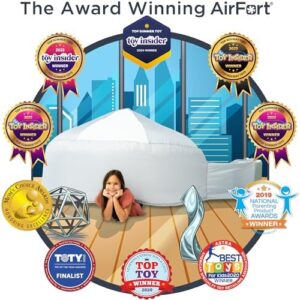 The Original Patented AirFort - Build A Fort in 30 Seconds, Inflatable Fort for Kids, Play Tent for 3-12 Years, A Playhouse Where Imagination Runs Wild, Fan not Included (Mod About Gray) - Image 4