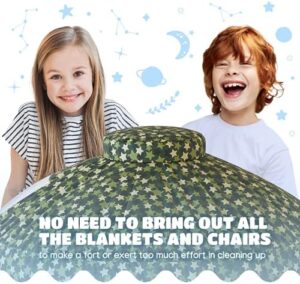 Skywin Air Tent Fort Playhouse for Kids - Inflatable Kids Fort Sets Up and Stores Away in Seconds (Fan NOT Included) (Camo) - Image 6