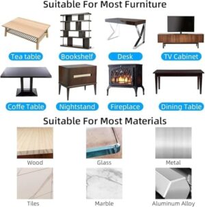 3Pack Clear Edge Protector Strip,1.57in x 9.84FT(29.52FT Total),Sharp Edge Wrap Cover Tape,Self Adhesive Protective Bumper Guards for Cabinet Door Desk Table Bed Furniture,Kitchen,Waterproof - Image 6