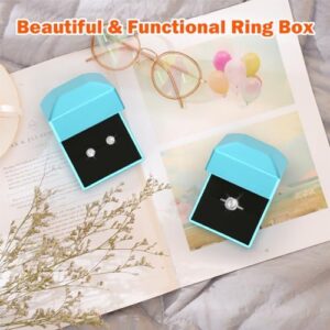 LED Ring Earring Box for Proposal, Wedding, Engagement, Luxury Jewelry Gift Box with LED Light, Jewellry Display Box (Daphne Blue) - Image 7