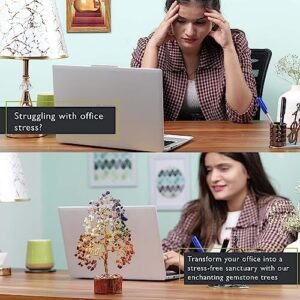 7 Chakra Crystal Tree For Positive Energy - Birthday Gifts For Women, House Warming Gifts New Home, Chakra Tree - Tree Of Life Decor, Chakra Decor, Office Decor For Women, Reiki Gifts, Spiritual Gifts - Image 4