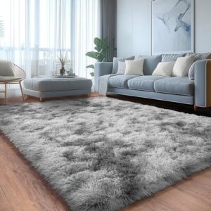 Ultra Soft Fluffy Rugs for Living Room, Anti-Skid Indoor Carpet Nursery Rugs for Kids Room Home Decor, Rectangular Fuzzy Rug 9x12 Feet