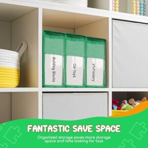 5 Pack Toy Storage Bags with Labels, Include 1 Pcs Extra Large and 4 Pcs Large Bags, Portable Toy Storage Organizer with Pattern Design for Organizing Board Game, Building Blocks, Puzzle, Kids Books - Image 4