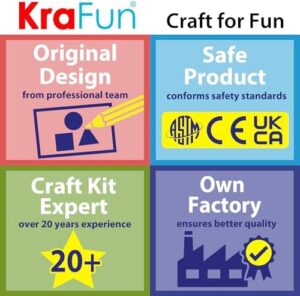 KRAFUN Felt Sticker Kit for Beginner Young Girls and Kids Arts & Crafts, Pack of 600 Assorted Scrapbook Stickers Alphabets, Numbers, Fun Shapes, Preschool, Children Early Learning, self Adhesive - Image 7