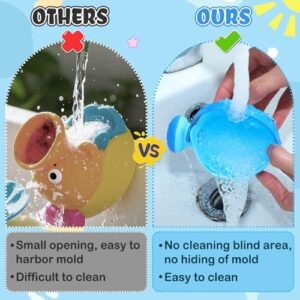 Small Soft Bath Toys for Toddlers 1-3 - Super Easy to Clean Water Table Toys Baby Tub Swimming Pool Toy Fun Tactile Training Newborn Gifts, 3Packs (Blue) - Image 2
