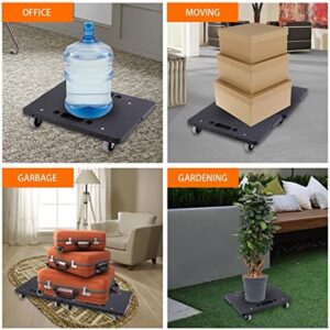 Furniture Dolly,Moving Dolly 4 Wheels Heavy Duty,16in-11in 500lbs Capacity,Furniture Movers Dollys with Wheels,Small Flat Cart with 2 Ropes, 2 Pack, Black (Black) - Image 5