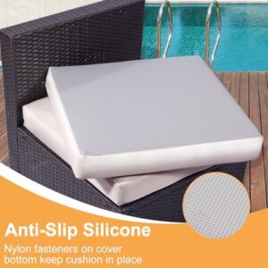 14 Piece Outdoor Patio Cushion Covers Replacement, Outdoor Couch Cushions Covers with Zippers, Waterproof Patio Furniture Cushion Slipcovers for Couches,Outdoor Patio Furniture (14 piece sets,Beige） - Image 4