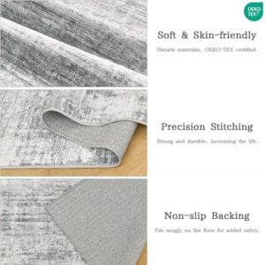 zesthome 6x9 Rugs for Living Room – Abstract Washable Rug, Ultra-Thin 6x9 Area Rugs, Stain Resistant Rugs for Bedroom, Large Home Decor Rug, Modern Area Rug (Grey, 6'x9') - Image 4