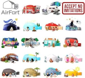 The Original Patented AirFort - Build A Fort in 30 Seconds, Inflatable Fort for Kids, Play Tent for 3-12 Years, A Playhouse Where Imagination Runs Wild, Fan not Included (Mod About Gray) - Image 6