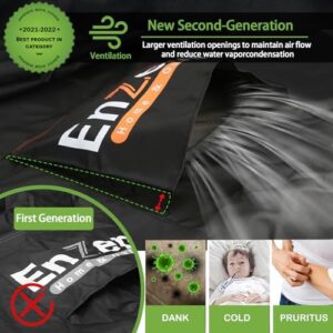 Enzeno Patio Furniture Set Cover, Outdoor Sectional Sofa Couch Set Covers Waterproof, Garden Dining Table Chair Set Cover Outside Rectangular Heavy Duty Weatherproof 120" L x 90" W x 35" H Black - Image 2